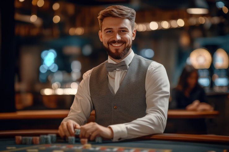Antarmuka aplikasi mobile wajik777 menampilkan meja live-dealer dan menu sportsbook
